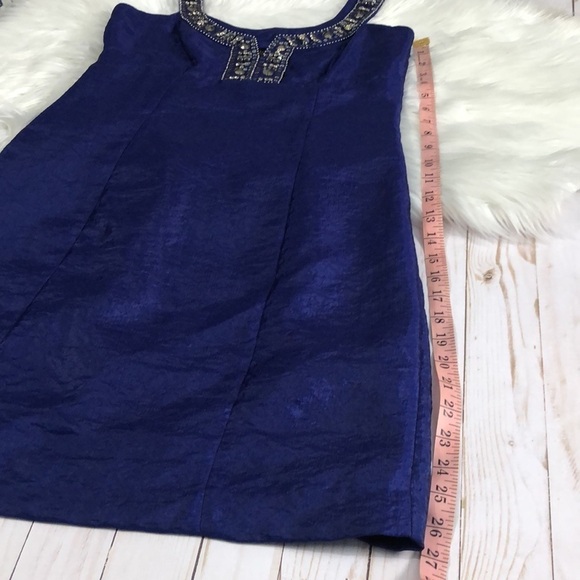 Laundry by Shelli Segal blue bling dress size 6 - Picture 8 of 13
